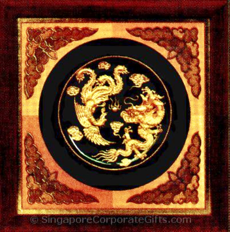 Dragon and Phoenix Bringing Prosperity 2 26 x 26 cm